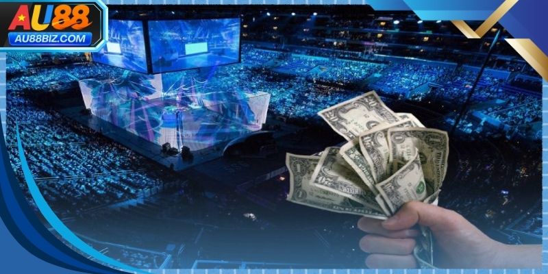 Người xem phân tích trận cá cược esport trên màn hình trực tiếp